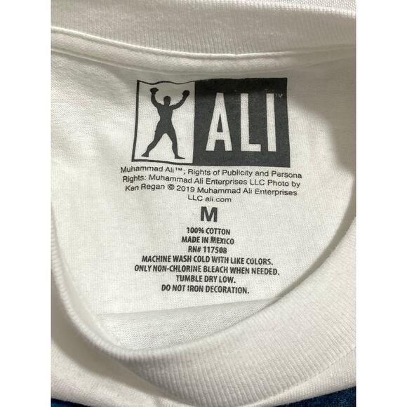 Muhammad Ali Picture White Short Sleeve T-Shirt Men's Size Medium Movie Ali - Picture 4 of 8